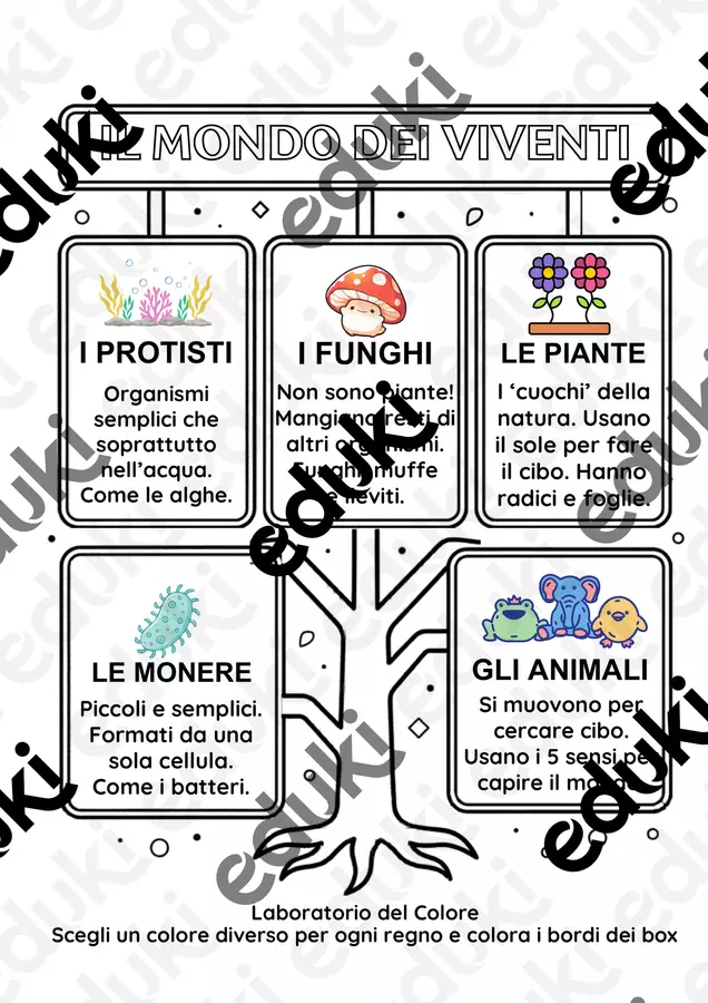 I 5 regni dei viventi Materiale di supporto/inclusione - I 5 regni dei viventi - Maestra Giovy - Pagina di copertina