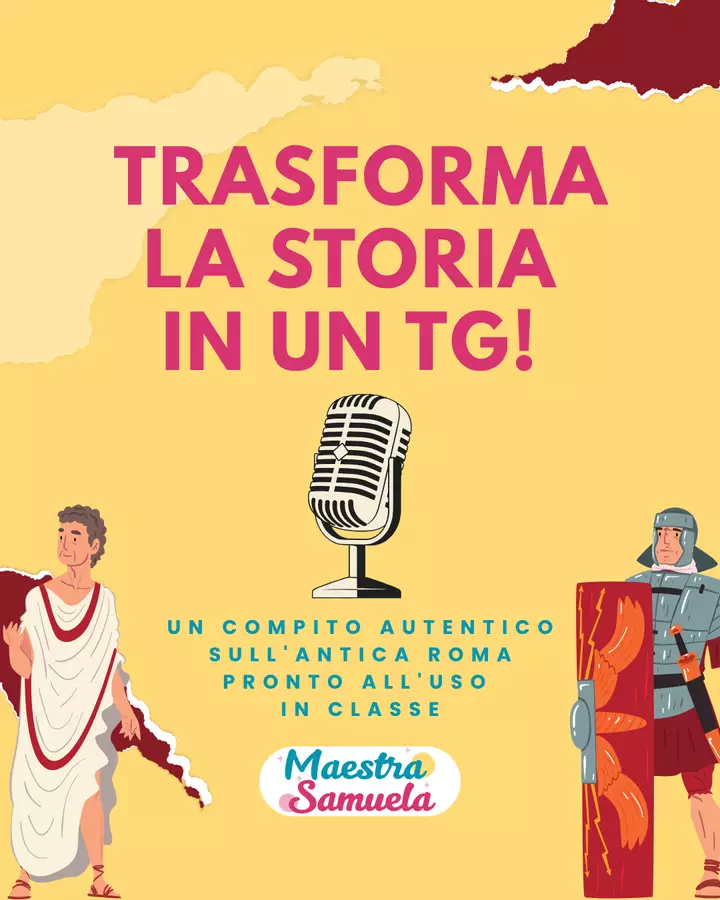 🏛️ KIT DIDATTICO: TG ROMANICO NEWS - La Storia in Diretta! Materiale di supporto/inclusione - 🏛️ KIT DIDATTICO: TG ROMANICO NEWS - La Storia in Diretta! - Maestra Samuela - Pagina di copertina