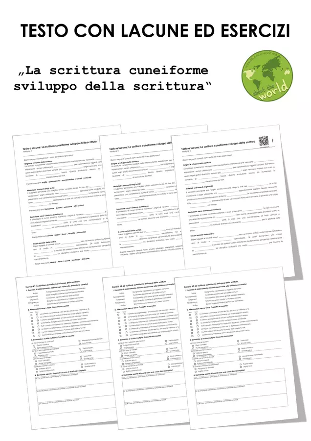 La scrittura cuneiforme sviluppo della scrittura Esercizi - La scrittura cuneiforme sviluppo della scrittura - musEducation.org | about-the-world.org - Pagina di copertina