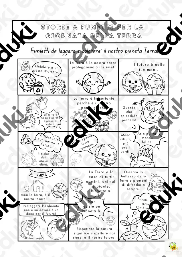 GIORNATA DELLA TERRA: fumetti Schede informative - GIORNATA DELLA TERRA: fumetti - MaestraPiera - Pagina di copertina