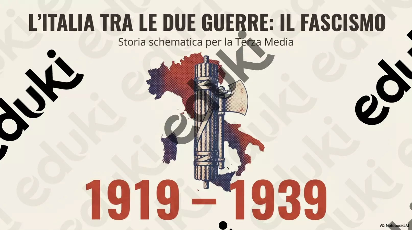 Storia slide Fascismo - terzo anno secondaria primo grado Materiale di supporto/inclusione - Storia slide Fascismo - terzo anno secondaria primo grado - Fare Sostegno - Pagina di copertina