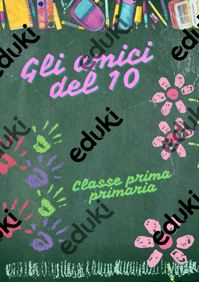 Gli amici del 10 Esercizi - Gli amici del 10 - Maestra Nada - Pagina di copertina