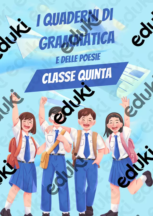 I Quaderni di grammatica e delle poesie classe quinta Programmi scolastici / Materiali per docenti - I Quaderni di grammatica e delle poesie classe quinta - Maestra Sabry - Pagina di copertina