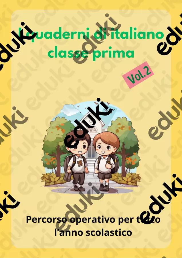 I quaderni di italiano classe prima vol. 2 Programmi scolastici / Materiali per docenti - I quaderni di italiano classe prima vol. 2 - Maestra Sabry - Pagina di copertina