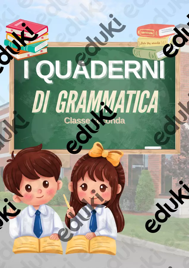 I quaderni di grammatica classe seconda Programmi scolastici / Materiali per docenti - I quaderni di grammatica classe seconda - Maestra Sabry - Pagina di copertina