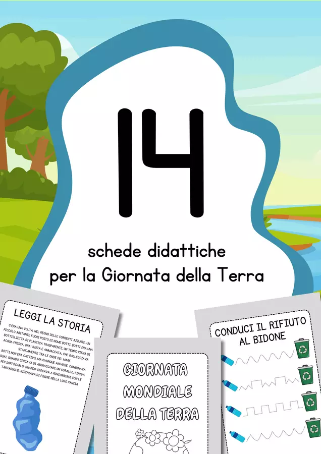 Lettura e comprensione sulla Giornata della Terra Altro tipo di materiale - Lettura e comprensione sulla Giornata della Terra - MilleLibriPerBambini - Pagina di copertina