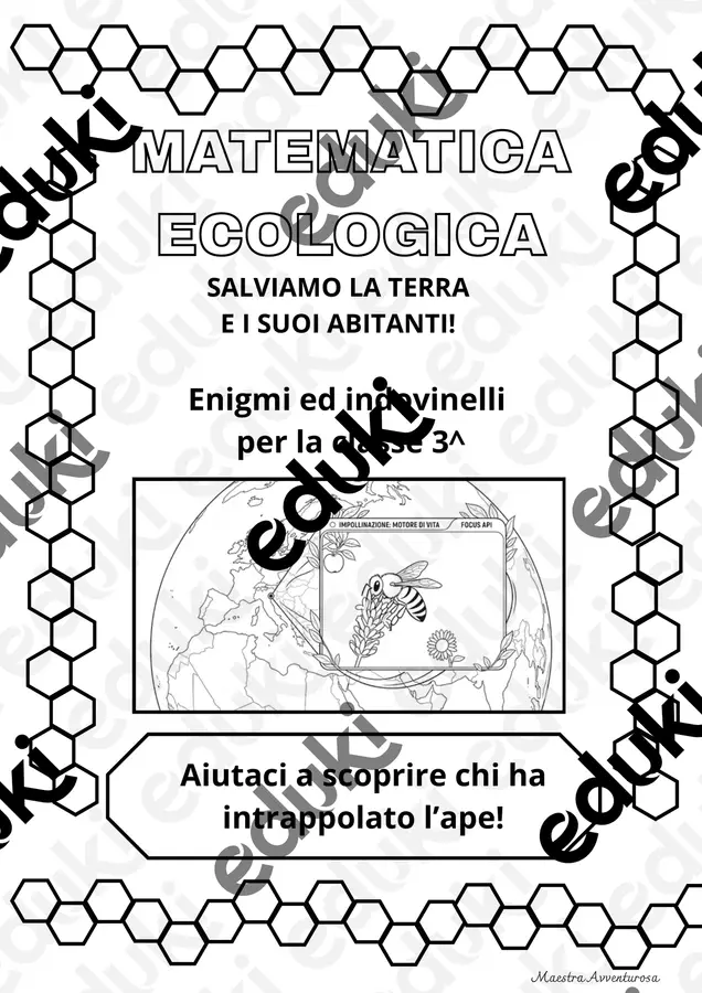 Giornata della Terra matematica classe 3 Esercizi - Giornata della Terra matematica classe 3 - maestra.avventurosa - Pagina di copertina
