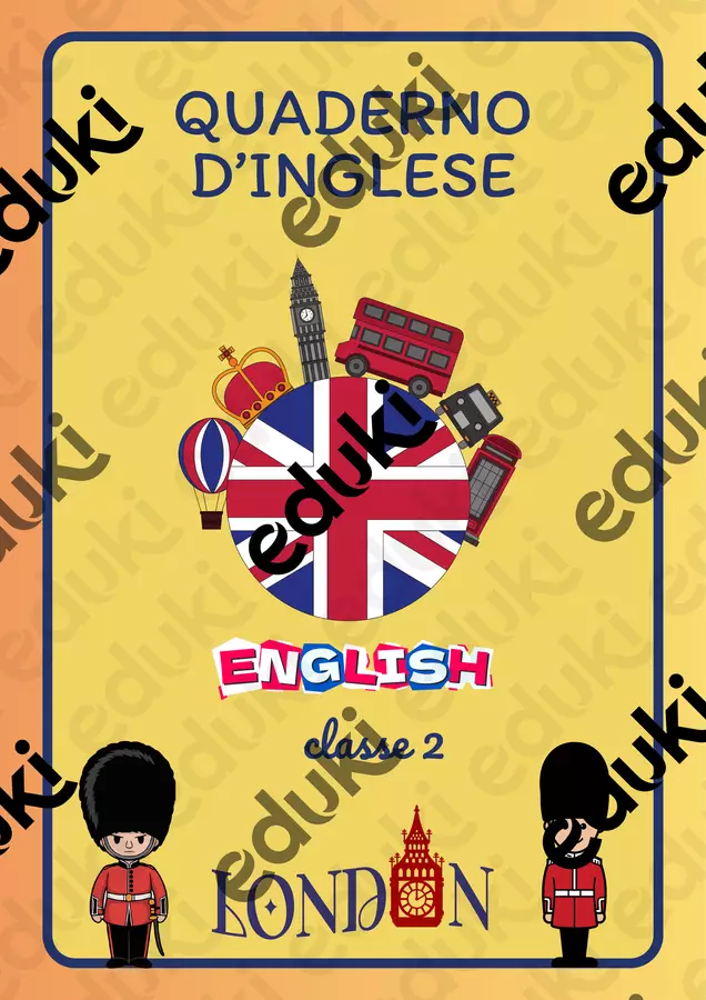 Quaderno d'inglese classe 2 scuola primaria Materiale di supporto/inclusione - Quaderno d'inglese classe 2 scuola primaria - Maestra Allegra - Pagina di copertina