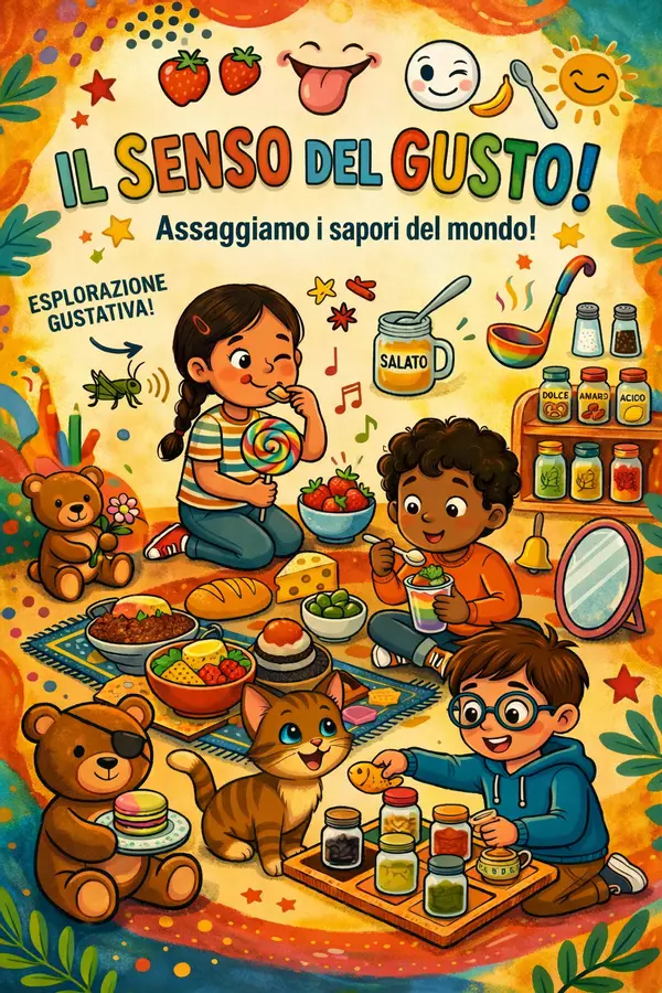 Scienze, il Senso del Gusto Esercizi - Scienze, il Senso del Gusto - La maestra Sofia Masi - Pagina di copertina