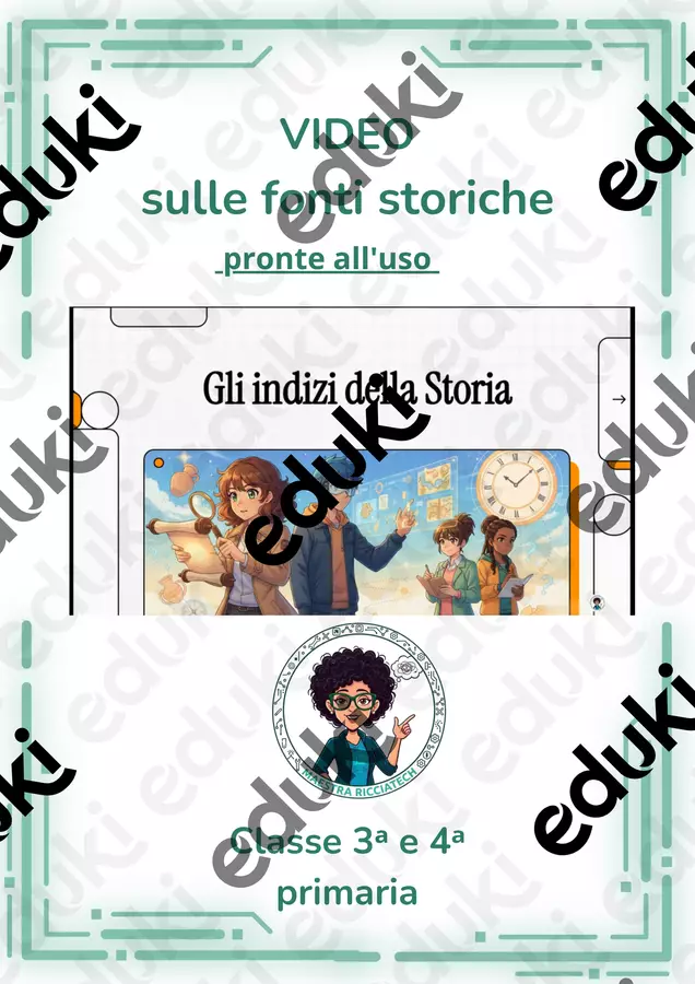 VIDEO sulle FONTI STORICHE in stile Anime Video - VIDEO sulle FONTI STORICHE in stile Anime - Maestra ricciatech - Pagina di copertina