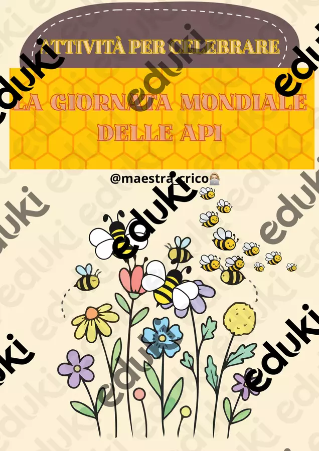 ATTIVITÀ PER CELEBRARE LA GIORNATA MONDIALE DELLE API Materiale di supporto/inclusione - ATTIVITÀ PER CELEBRARE LA GIORNATA MONDIALE DELLE API - Maestracrico - Pagina di copertina