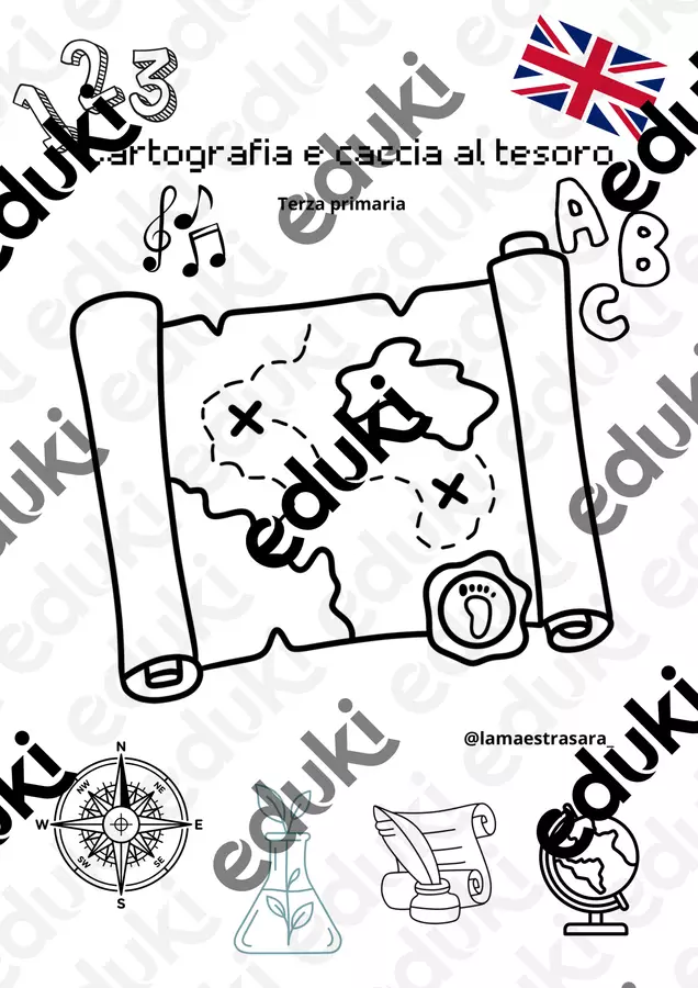 Cartografia-riduzioneinscala-Caccia al tesoro. Attività di FINE ANNO Esercizi - Cartografia-riduzioneinscala-Caccia al tesoro. Attività di FINE ANNO - lamaestrasara_ - Pagina di copertina
