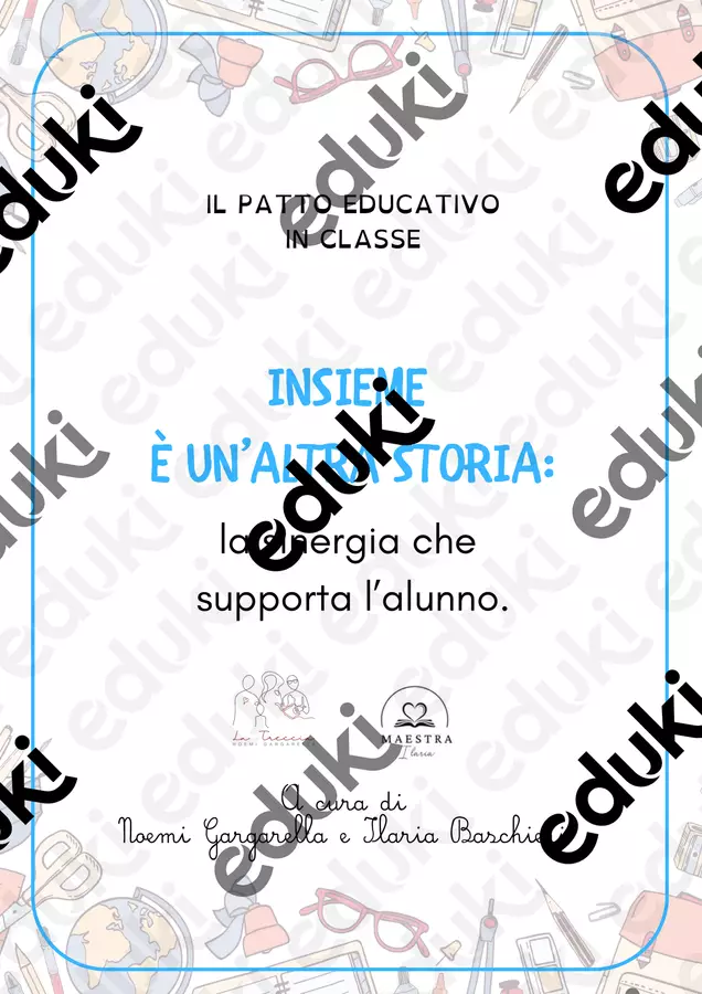 IL PATTO DELLE LENTI SPECIALI Materiale di supporto/inclusione - IL PATTO DELLE LENTI SPECIALI - la_treccia_di_noemi - Pagina di copertina