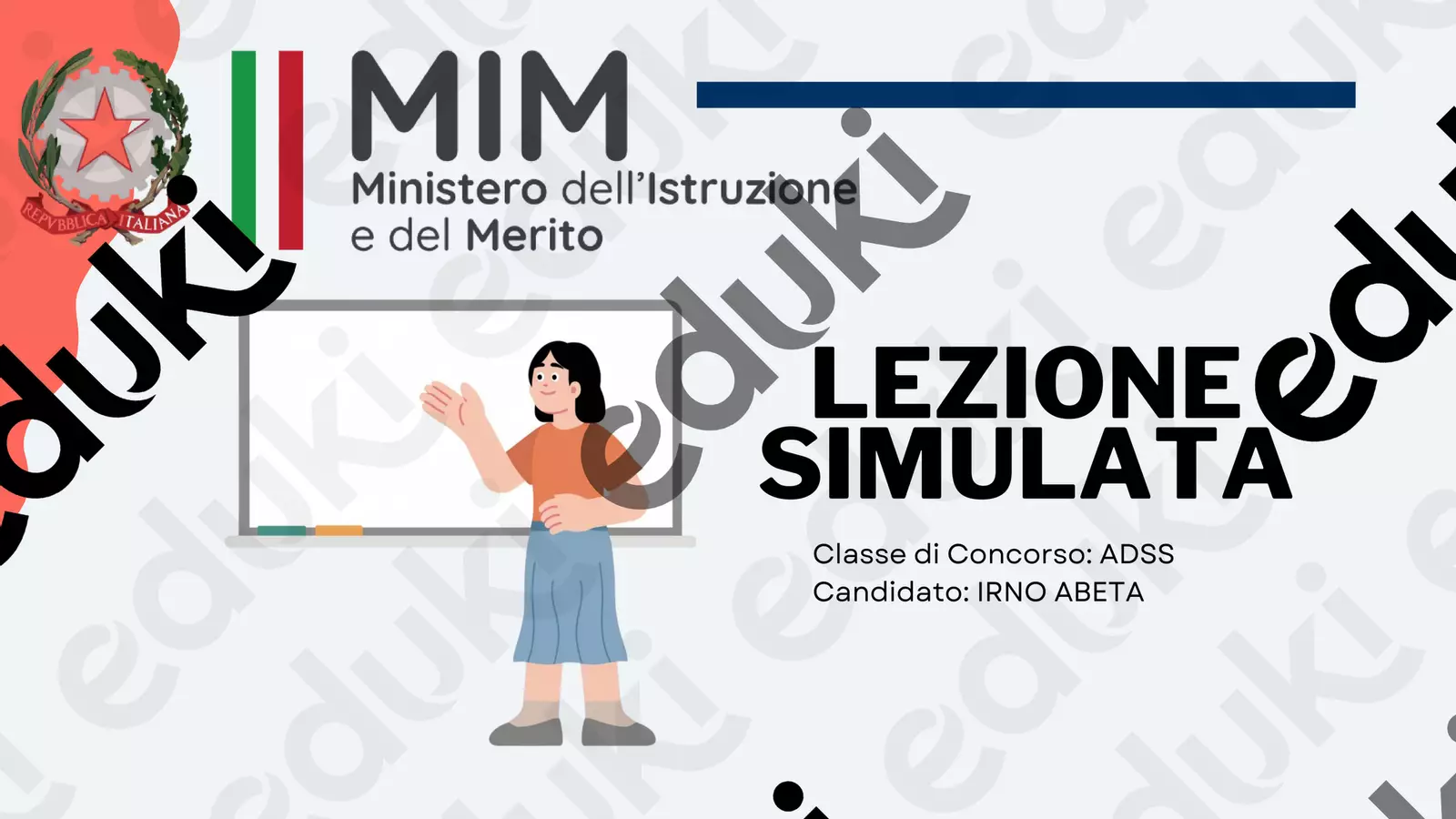 Lezione Simulata Abilitazione e Concorso Template Materiale di supporto/inclusione - Lezione Simulata Abilitazione e Concorso Template - Prof Simo - Pagina di copertina