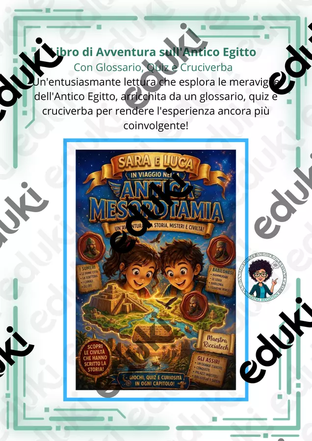 Sara e Luca nell'antica Mesopotamia Quiz - Sara e Luca nell'antica Mesopotamia - Maestra ricciatech - Pagina di copertina