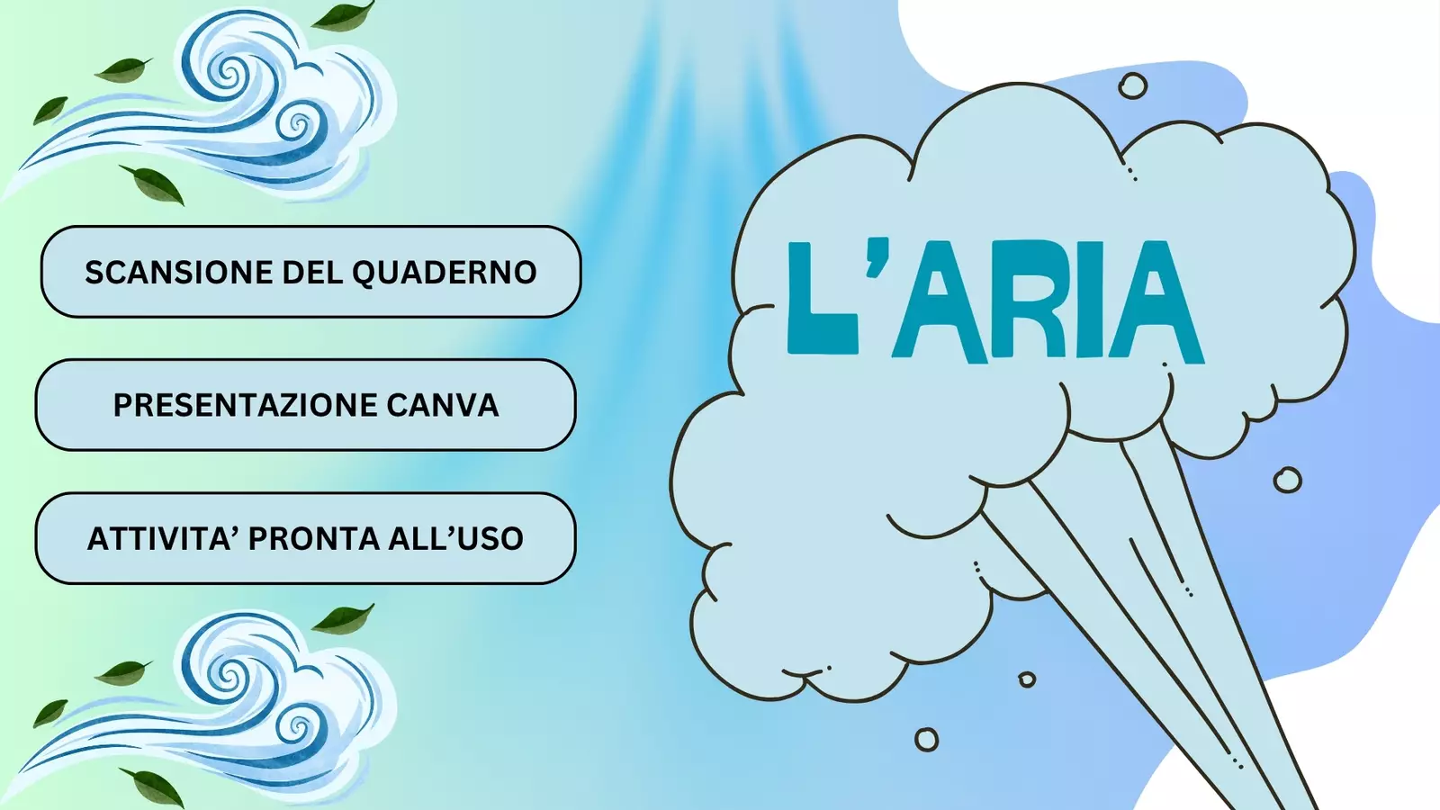 Kit Didattico: L'Aria - Terza elementare Materiale di supporto/inclusione - Kit Didattico: L'Aria - Terza elementare - mammaestraatempopieno - Pagina di copertina