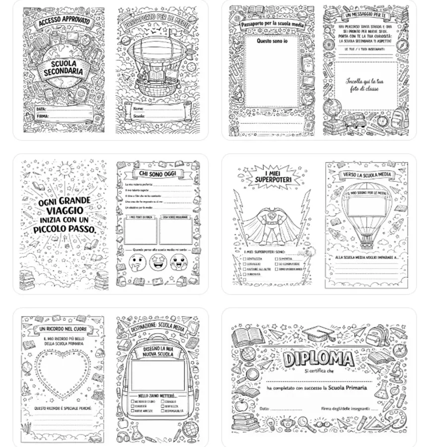 passaporto per la scuola media (Progetto continuità) Altro tipo di materiale - passaporto per la scuola media (Progetto continuità) - Maestro Fabio Giochiecolori - Pagina di copertina