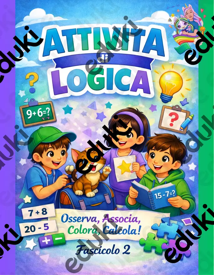 Oliver logica fascicolo 2 Esercizi - Oliver logica fascicolo 2 - La maestra Sofia Masi - Pagina di copertina