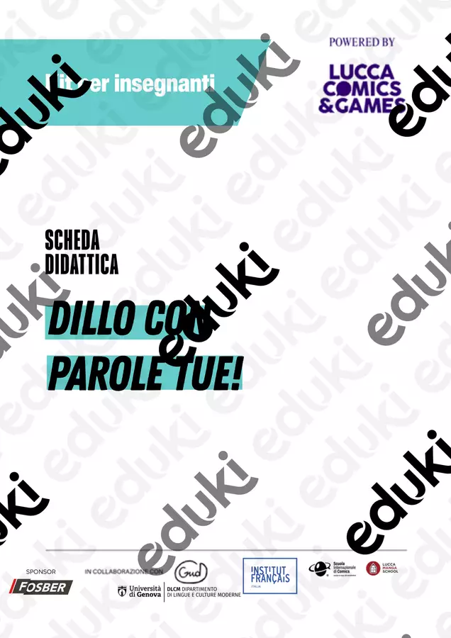 16 Dillo con parole tue Esercizi - 16 Dillo con parole tue - Teste tra le nuvole - Pagina di copertina