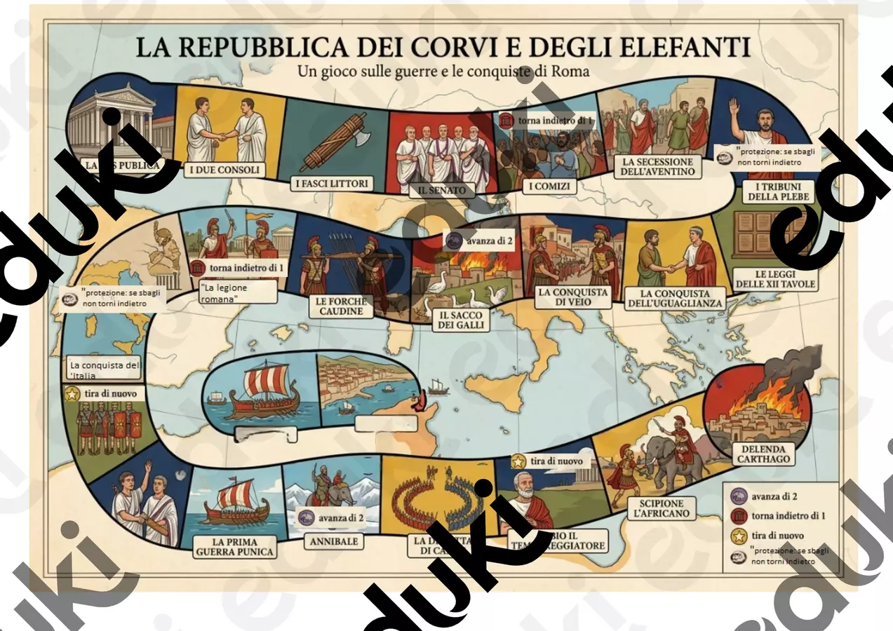 LA REPUBBLICA DEI CORVI E DEGLI ELEFANTI GIOCO DA TAVOLO Giochi - LA REPUBBLICA DEI CORVI E DEGLI ELEFANTI GIOCO DA TAVOLO - Piccole Magiche Storie - Pagina di copertina