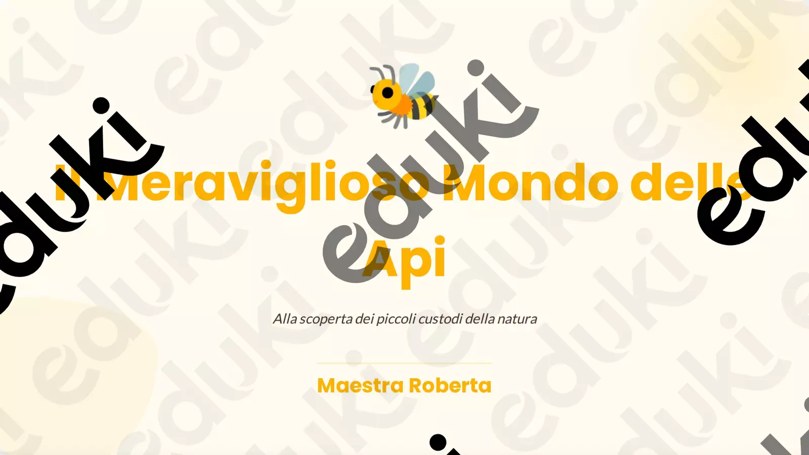 Il Mondo delle Api slide per presentazione Presentazioni / Lavagne - Il Mondo delle Api slide per presentazione - MAESTRA Roberta in viaggio con Lilla e Dream - Pagina di copertina