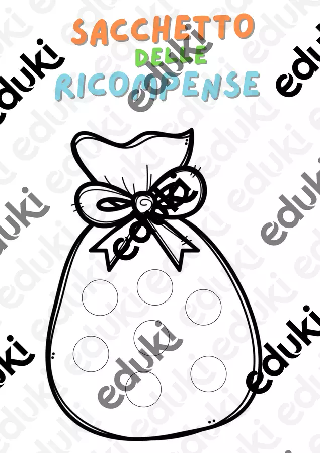 Sacchetto delle ricompense Materiale di supporto/inclusione - Sacchetto delle ricompense - Educatrcecolcuore - Pagina di copertina
