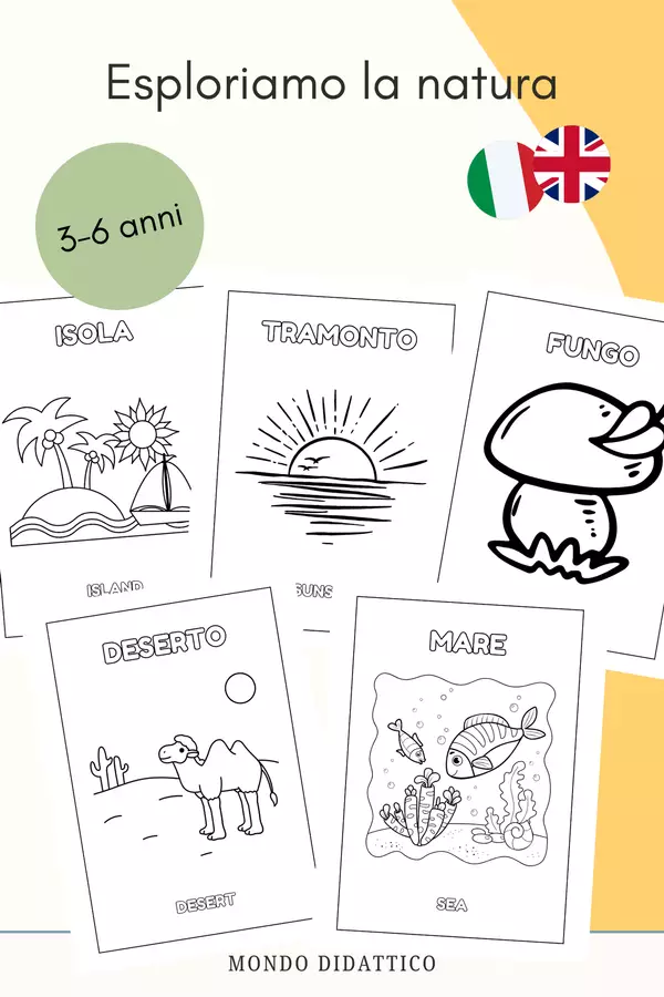 Il mio primo dizionario naturale illustrato 45+ ITA - ENG Schede informative - Il mio primo dizionario naturale illustrato 45+ ITA - ENG - Mondo Didattico - Pagina di copertina