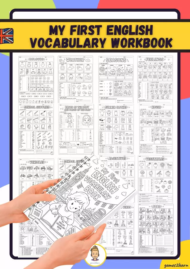 My First English Vocabulary worksbook Esercizi - My First English Vocabulary worksbook - games2learn - Pagina di copertina