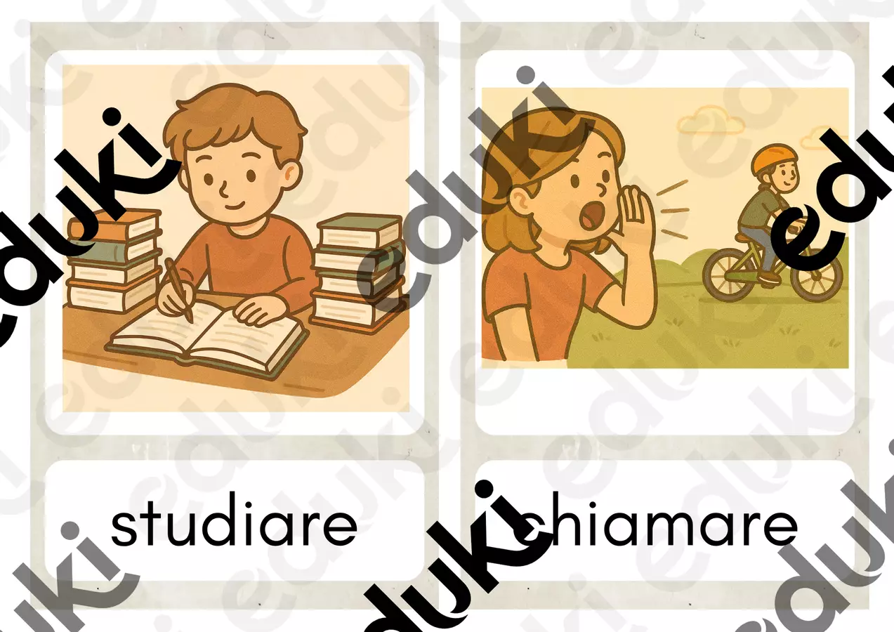 I VERBI flashcads e verifica al tempo indicativo presente Flashcard - I VERBI flashcads e verifica al tempo indicativo presente - Maestra Valentina AA - Pagina di copertina