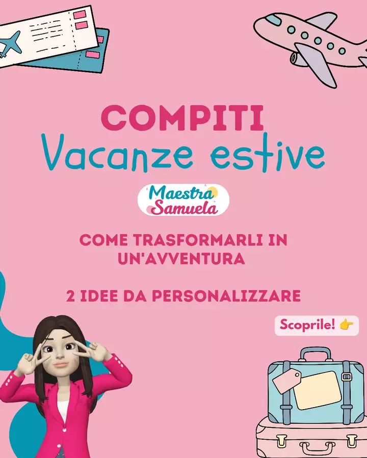 Compiti delle Vacanze Estive | Spazio e Pirati 🚀 Materiale di supporto/inclusione - Compiti delle Vacanze Estive | Spazio e Pirati 🚀 - Maestra Samuela - Pagina di copertina