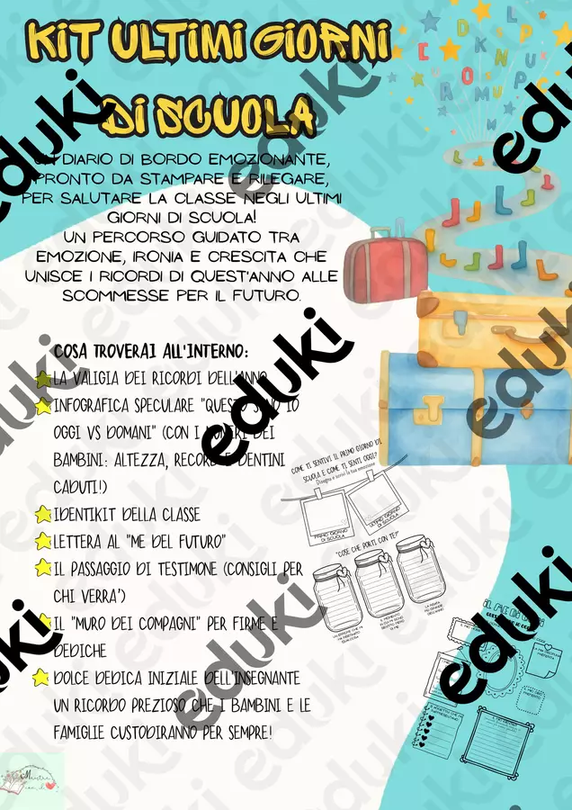 Kit ultimi giorni di scuola tra ricordi, emozioni e futuro Schede informative - Kit ultimi giorni di scuola tra ricordi, emozioni e futuro - Maestra Rache - Pagina di copertina