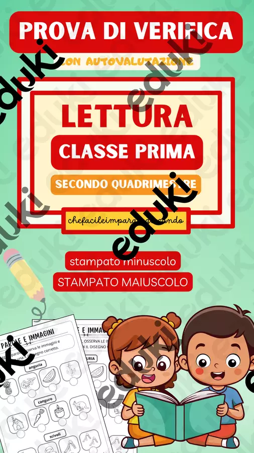 VERIFICA – LETTURA – CLASSE PRIMA – SECONDO QUADRIMESTRE Compiti in classe/Test - VERIFICA – LETTURA – CLASSE PRIMA – SECONDO QUADRIMESTRE - chefacileimpararegiocando - Pagina di copertina