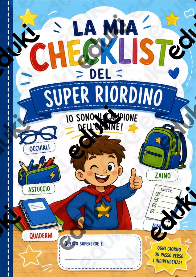 La mia checklist del super riordino (pedagogia) Materiale di supporto/inclusione - La mia checklist del super riordino (pedagogia) - Teacher Fra Bonny - Pagina di copertina