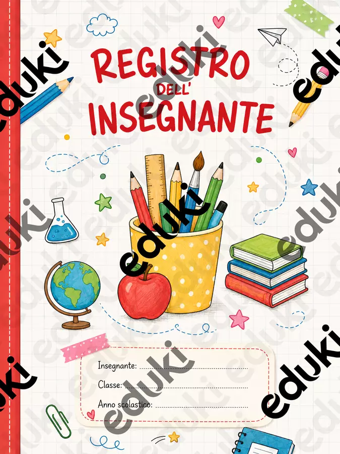 Registro dell'Insegnante scuola primaria Altro tipo di materiale - Registro dell'Insegnante scuola primaria - Rimaestra - Pagina di copertina