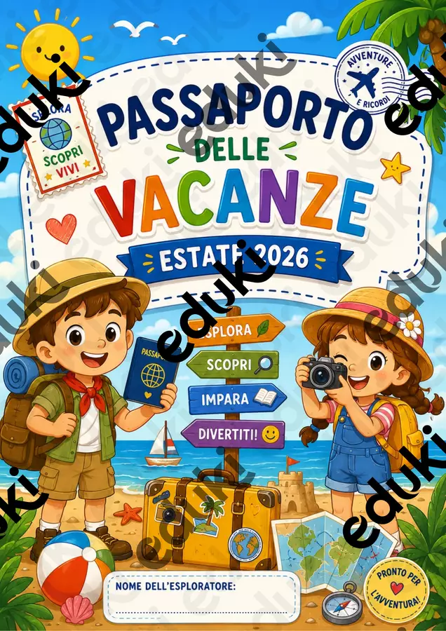Passaporto Delle Vacanze – Estate 2026 Esercizi - Passaporto Delle Vacanze – Estate 2026 - SostegnO 2.0 - Pagina di copertina