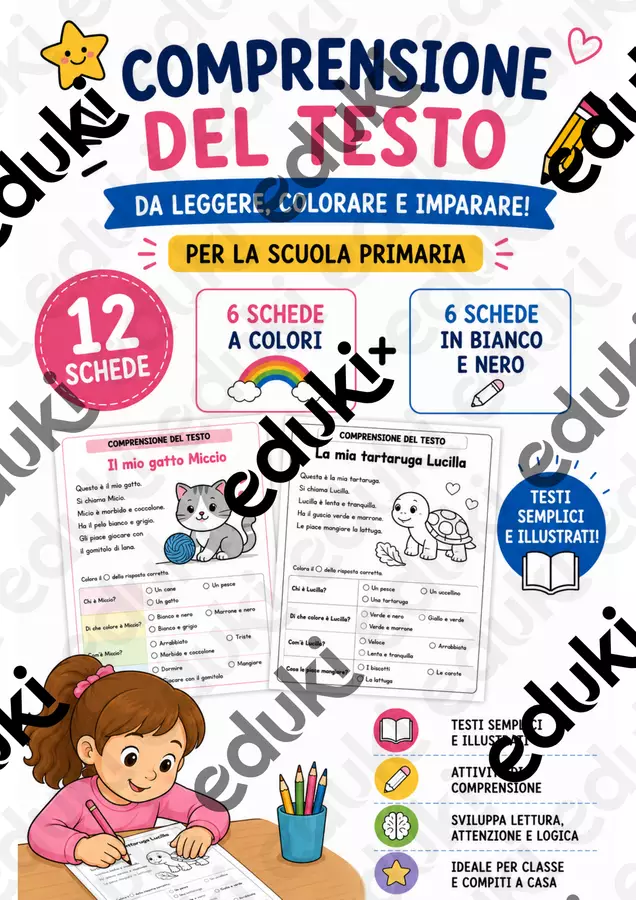 Esercizi FACILI di lettura e comprensione Materiale di supporto/inclusione - Esercizi FACILI di lettura e comprensione - SostegnO 2.0 - Pagina di copertina