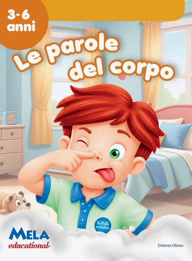 LE PAROLE DEL CORPO libro con canzoni Esercizi - LE PAROLE DEL CORPO libro con canzoni - Mela educational - Pagina di copertina
