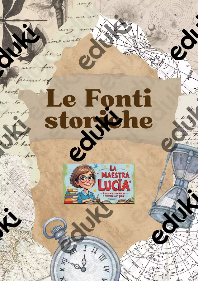 LE FONTI STORICHE Esercizi - LE FONTI STORICHE - Lucia Durante - Pagina di copertina