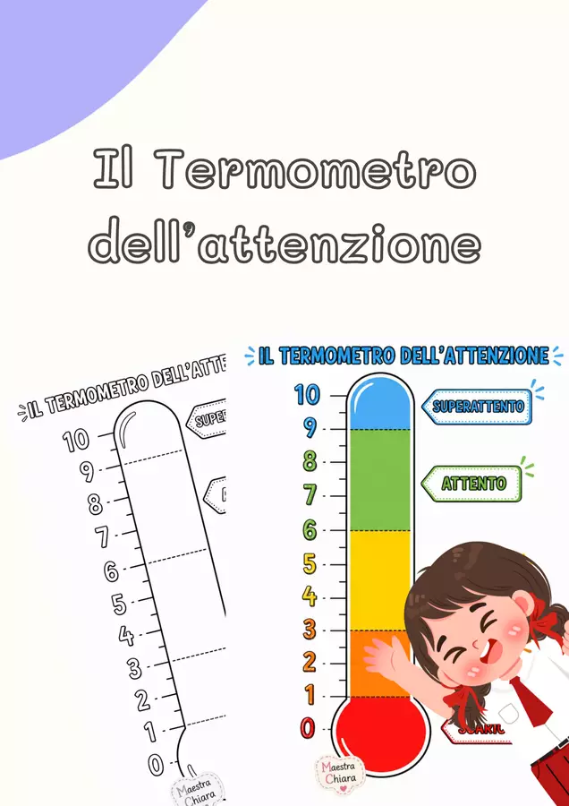 Il Termometro dell'attenzione (strumento compensativo) Materiale di supporto/inclusione - Il Termometro dell'attenzione (strumento compensativo) - DidattiChiara - Pagina di copertina