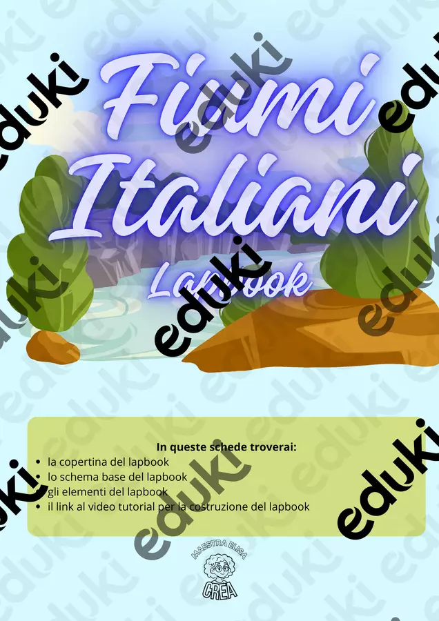 Geografia dell'Italia fisica: Fiumi italiani Materiale di supporto/inclusione - Geografia dell'Italia fisica: Fiumi italiani - Elisa Occhetti - Pagina di copertina