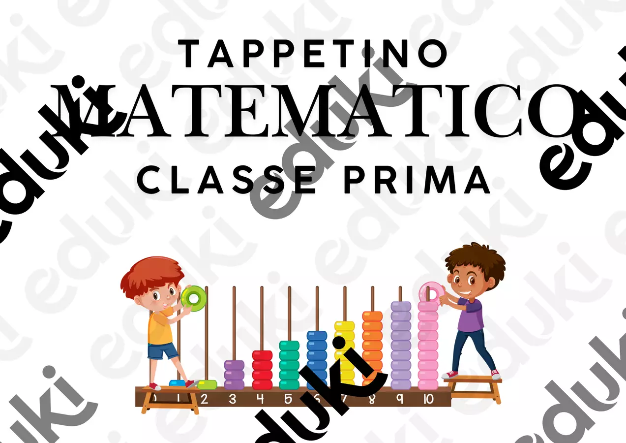 TAPPETINO MATEMATICO – CLASSE PRIMA Materiale di supporto/inclusione - TAPPETINO MATEMATICO – CLASSE PRIMA - Officina - didattica - Pagina di copertina