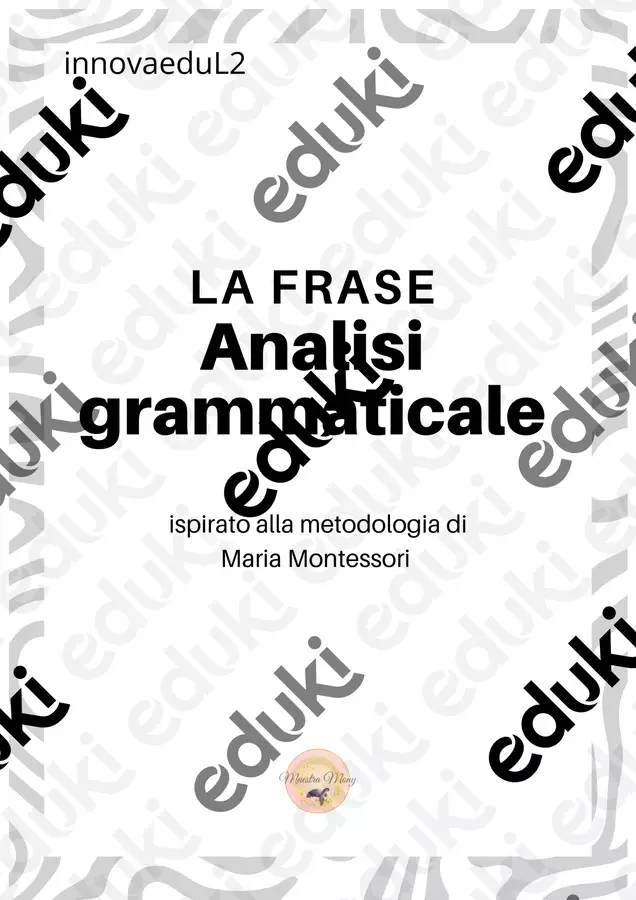 La frase. Analisi grammaticale con i simboli Esercizi - La frase. Analisi grammaticale con i simboli - Maestra Mony - Pagina di copertina