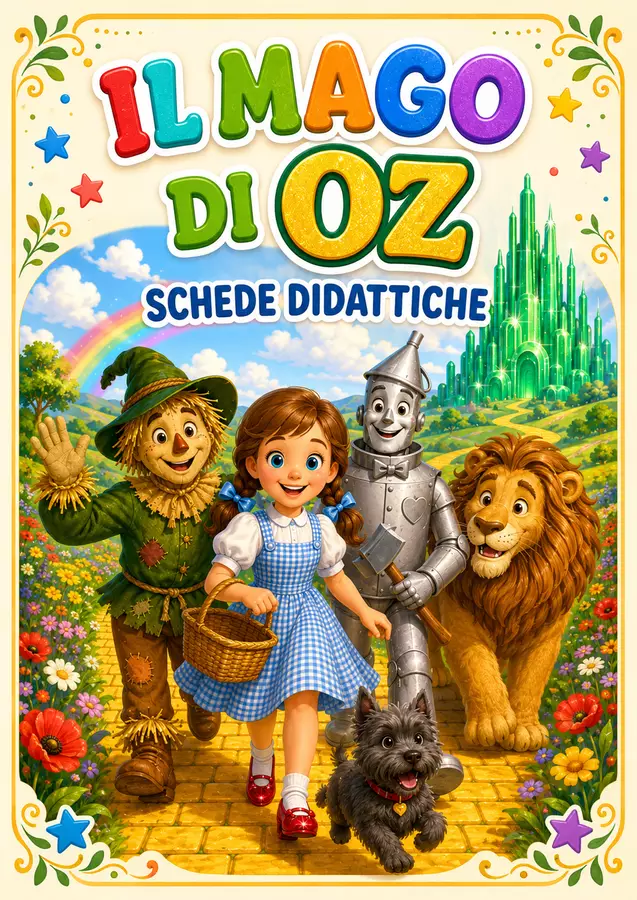 Il mago di Oz schede didattiche Esercizi - Il mago di Oz schede didattiche - Leggo e Comprendo - Pagina di copertina