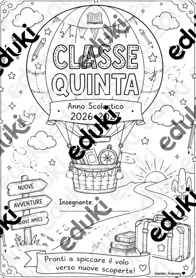 Volare verso nuove avventure CLASSE 5 (COPERTINE) Materiale di supporto/inclusione - Volare verso nuove avventure CLASSE 5 (COPERTINE) - Teacher Fra Bonny - Pagina di copertina