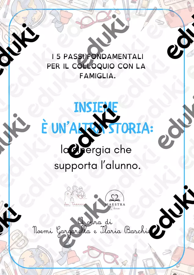 5 PUNTI PER UN COLLOQUIO EFFICACE Materiale di supporto/inclusione - 5 PUNTI PER UN COLLOQUIO EFFICACE - maestra.ilaria - Pagina di copertina