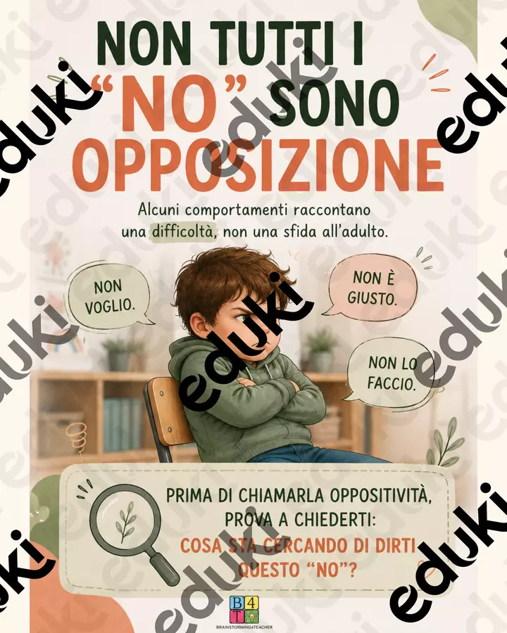NON TUTTI I NO SONO OPPOSIZIONE Materiale di supporto/inclusione - NON TUTTI I NO SONO OPPOSIZIONE - Brainstorming for Teacher - Pagina di copertina
