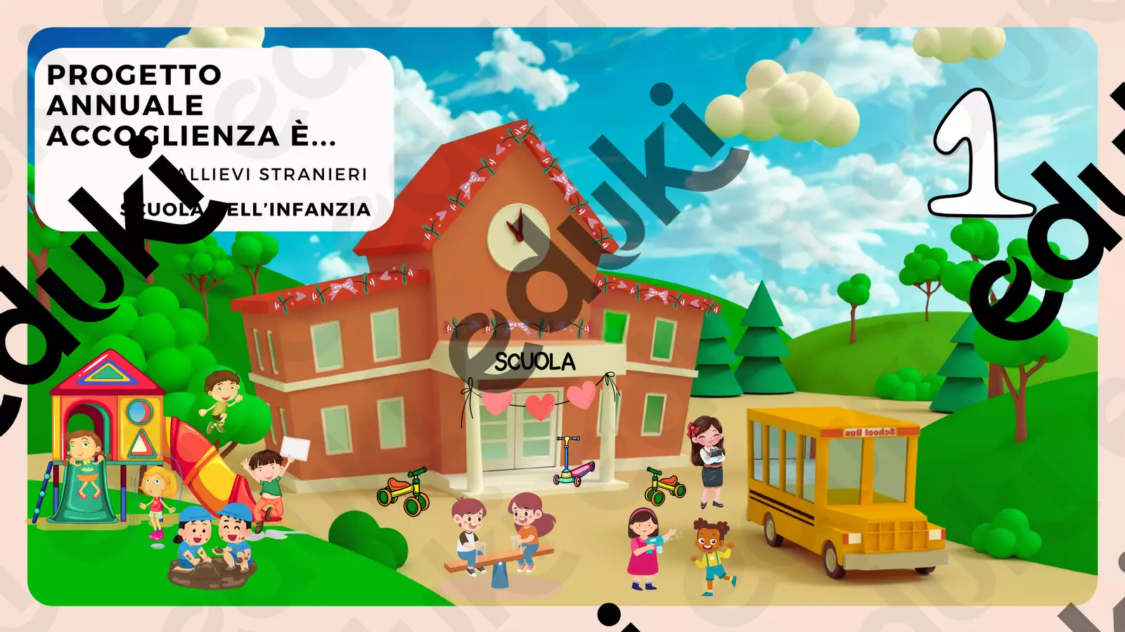 Progetto annuale scuola infanzia. "Accoglienza è..." Materiale di supporto/inclusione - Progetto annuale scuola infanzia. "Accoglienza è..." - Maestra Mony - Pagina di copertina