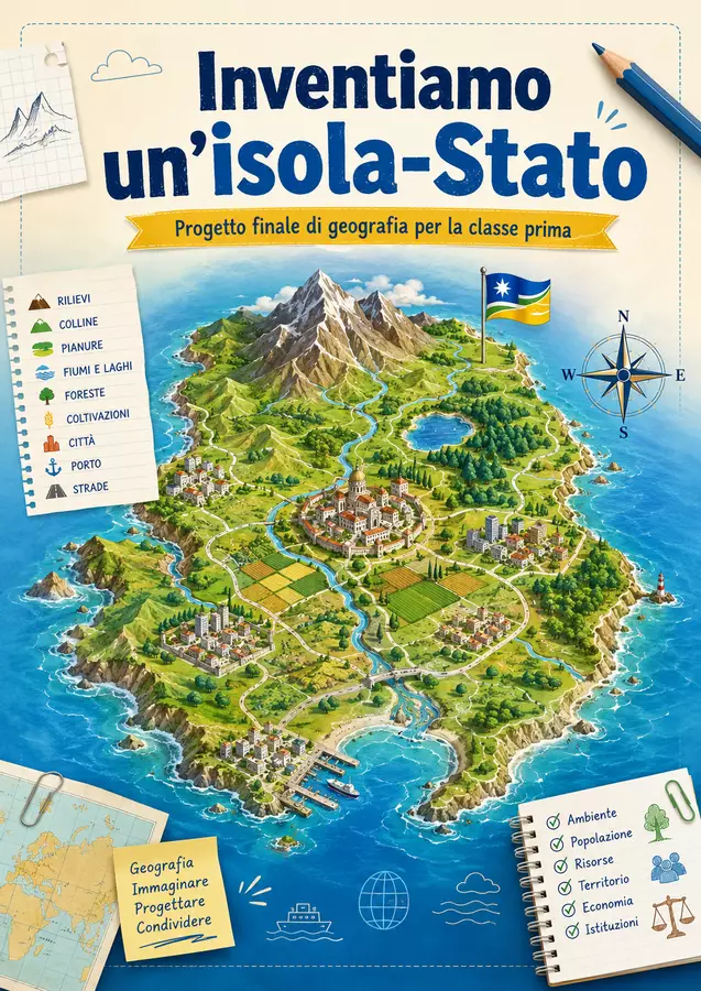 Crea la tua isola: compito autentico di geografia Schede informative - Crea la tua isola: compito autentico di geografia - Prof. Santoro - Pagina di copertina
