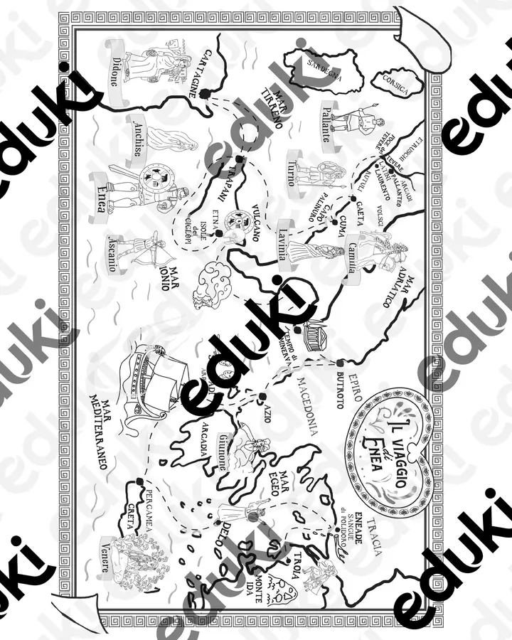 Eneide: mappa in bianco e nero Mappe concettuali - Eneide: mappa in bianco e nero - Prometeica - Pagina di copertina