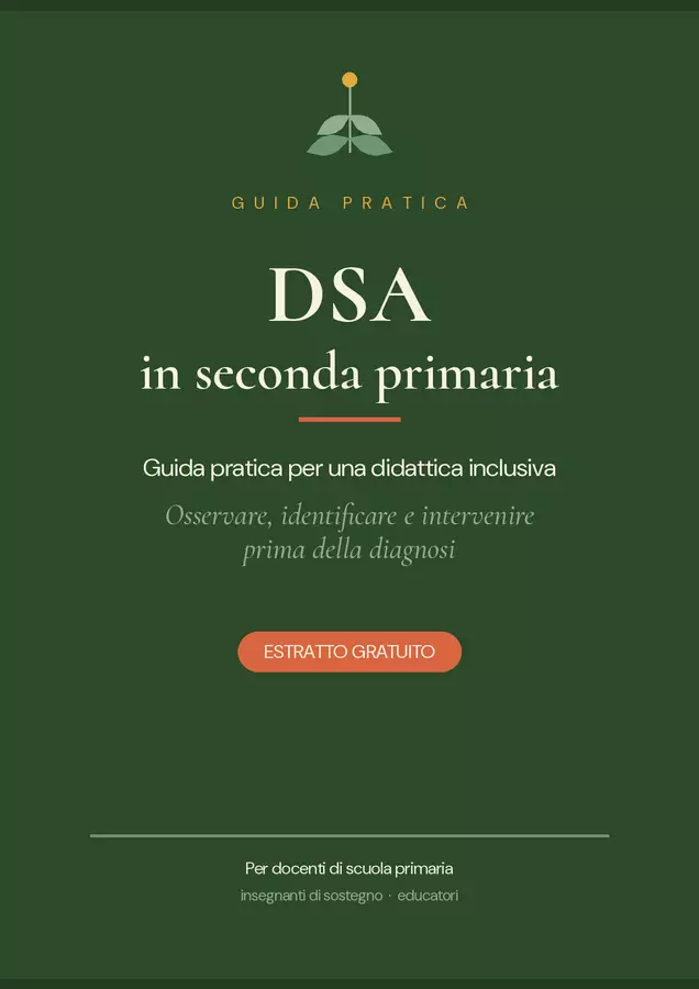 DSA in seconda primaria– Estratto GRATUITO | Capitolo 1 + griglia di osservazione della lettura Materiale di supporto/inclusione - DSA in seconda primaria– Estratto GRATUITO | Capitolo 1 + griglia di osservazione della lettura - Maestra Federica - Fiorire con i DSA - Pagina di copertina